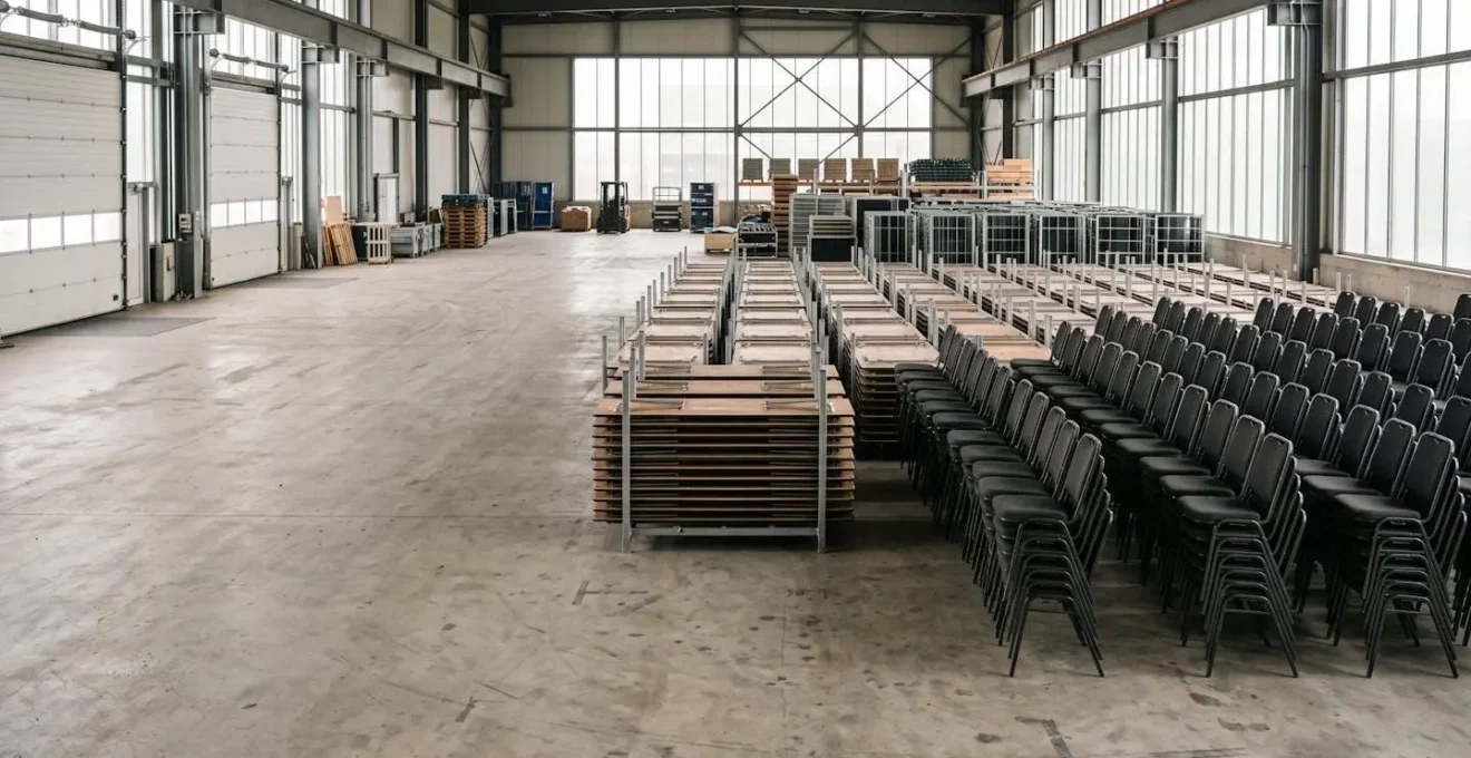 Organisation logistique du retour de mobilier après un événement festif
